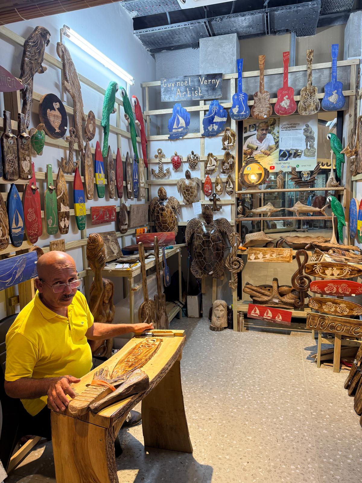 Winkeltje op de markt in Mauritius